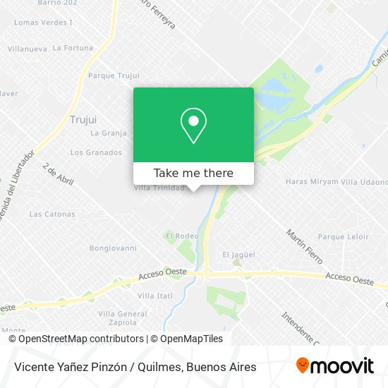 Vicente Yañez Pinzón / Quilmes map