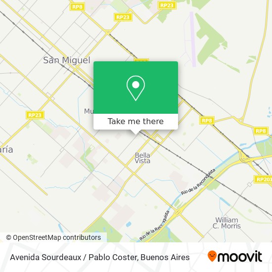 Avenida Sourdeaux / Pablo Coster map