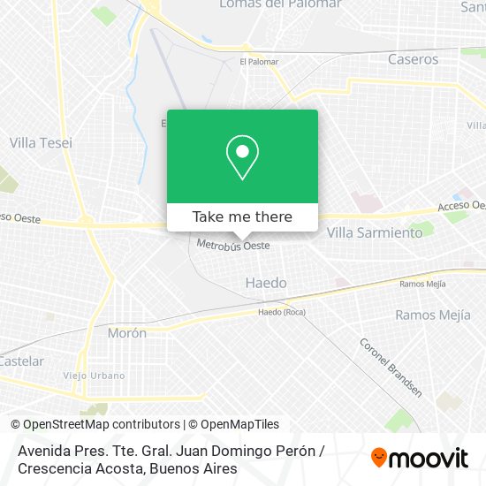 Avenida Pres. Tte. Gral. Juan Domingo Perón / Crescencia Acosta map