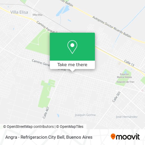 Angra - Refrigeracion City Bell map