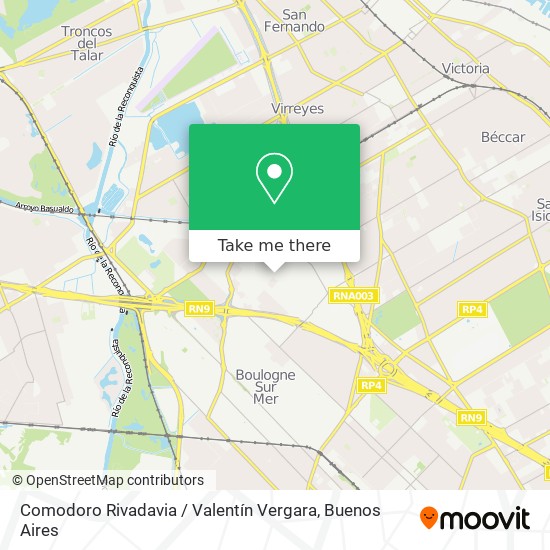 Comodoro Rivadavia / Valentín Vergara map