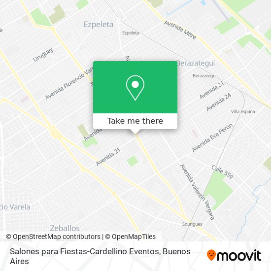 Salones para Fiestas-Cardellino Eventos map