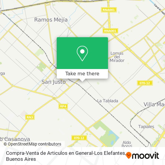 Compra-Venta de Articulos en General-Los Elefantes map