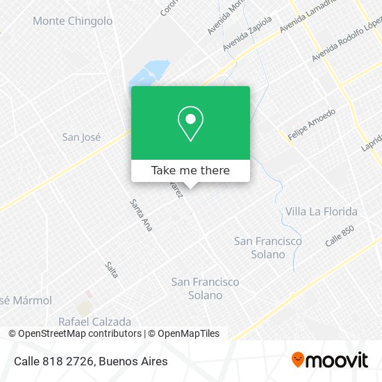 Calle 818 2726 map