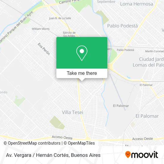 Av. Vergara / Hernán Cortés map