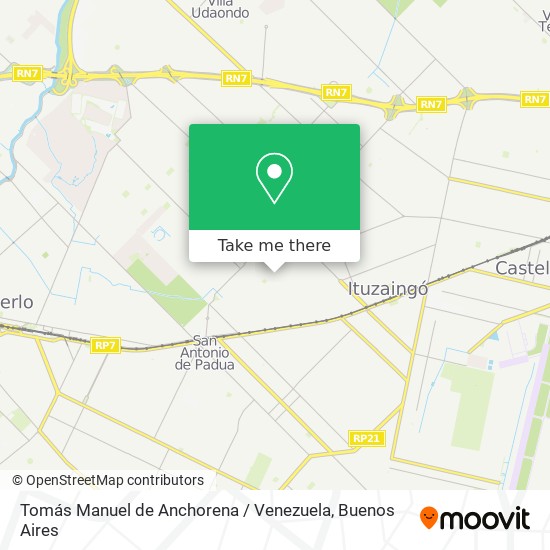 Tomás Manuel de Anchorena / Venezuela map