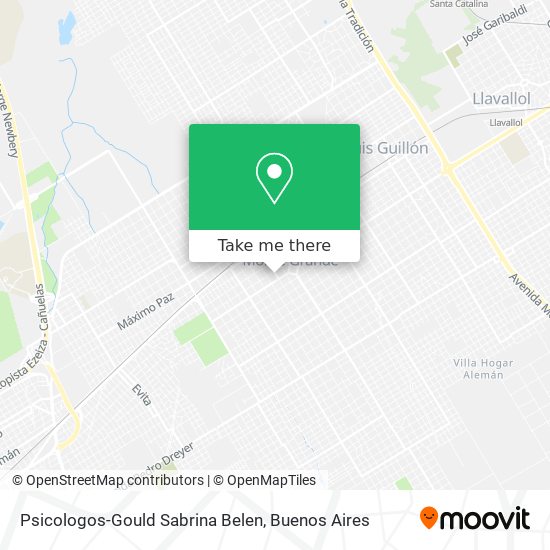 Psicologos-Gould Sabrina Belen map