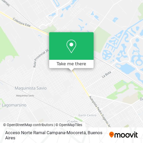 Acceso Norte Ramal Campana-Mocoretá map