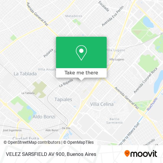 VELEZ SARSFIELD  AV 900 map