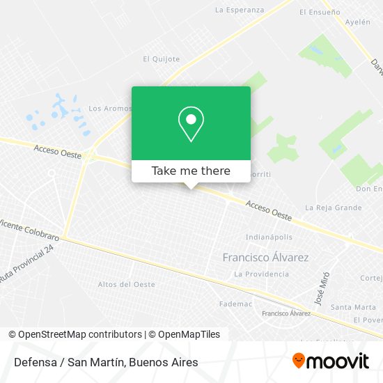 Defensa / San Martín map