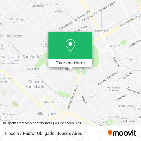 Lincoln / Pastor Obligado map