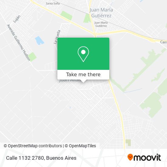 Calle 1132 2780 map