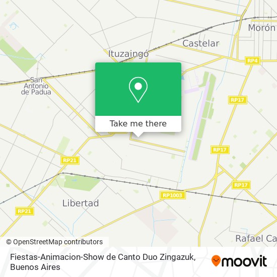 Mapa de Fiestas-Animacion-Show de Canto Duo Zingazuk