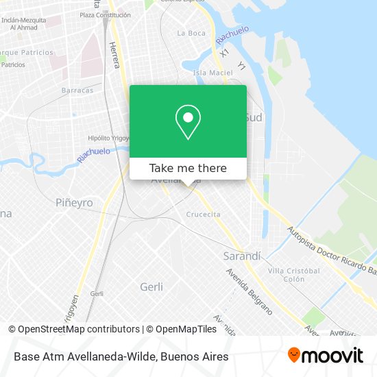 Mapa de Base Atm Avellaneda-Wilde