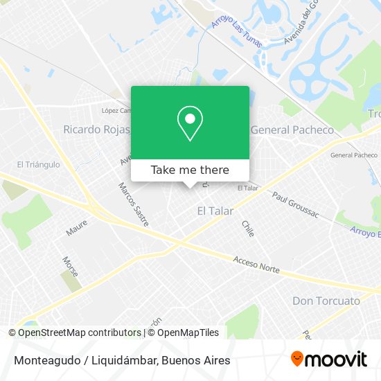 Monteagudo / Liquidámbar map