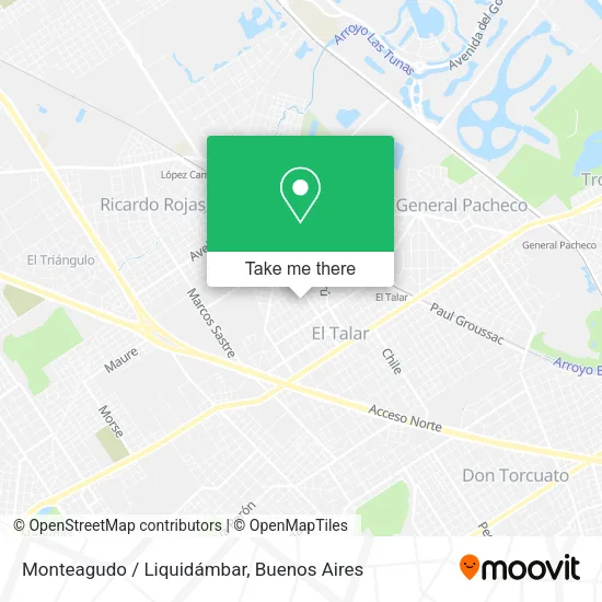 Mapa de Monteagudo / Liquidámbar