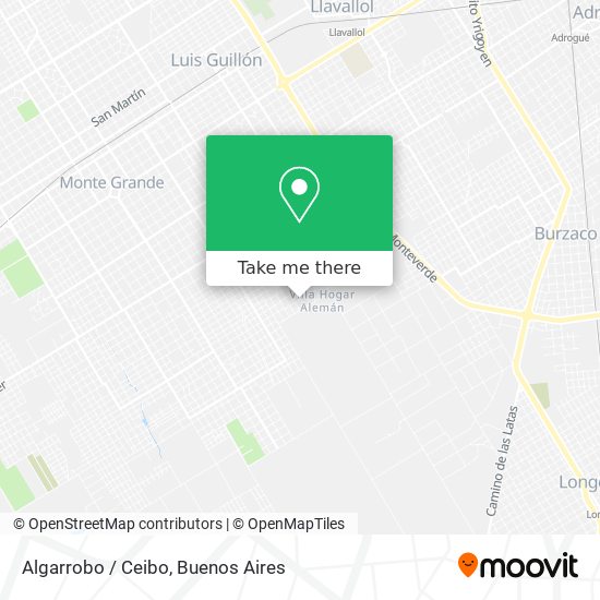Mapa de Algarrobo / Ceibo