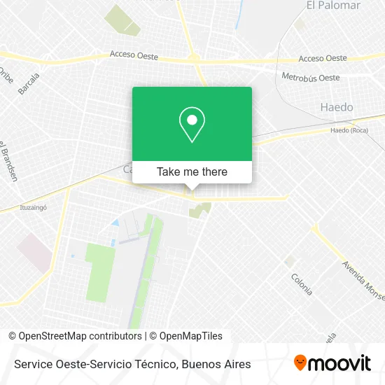 Service Oeste-Servicio Técnico map