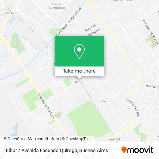 Mapa de Eibar / Avenida Facundo Quiroga