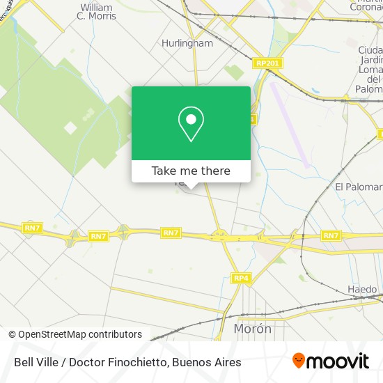 Mapa de Bell Ville / Doctor Finochietto