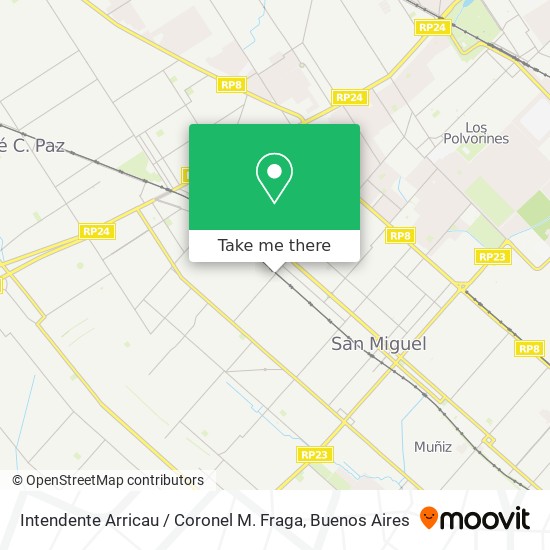 Mapa de Intendente Arricau / Coronel M. Fraga