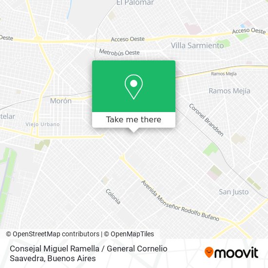 Consejal Miguel Ramella / General Cornelio Saavedra map