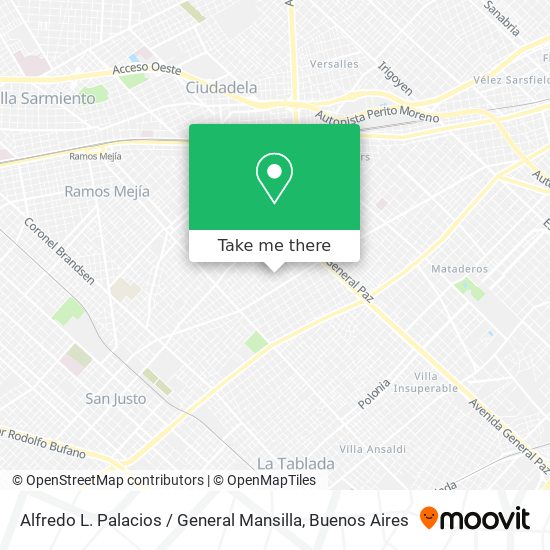 Mapa de Alfredo L. Palacios / General Mansilla