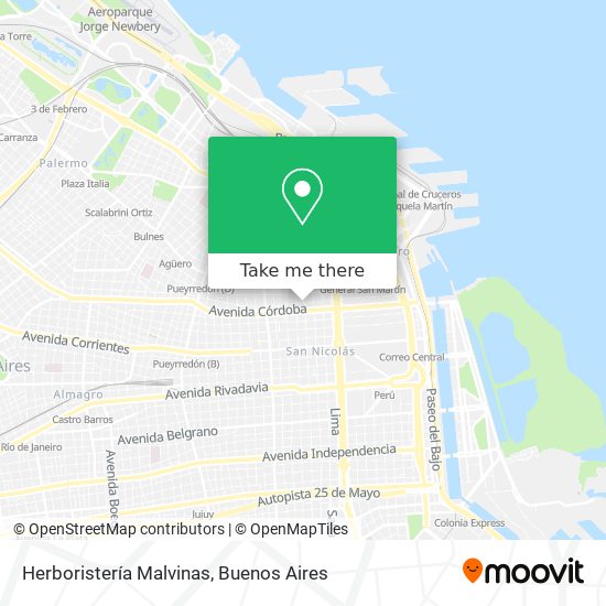 Herboristería Malvinas map