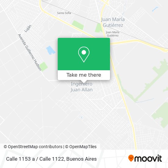 Calle 1153 a / Calle 1122 map
