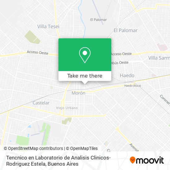 Mapa de Tencnico en Laboratorio de Analisis Clinicos-Rodriguez Estela