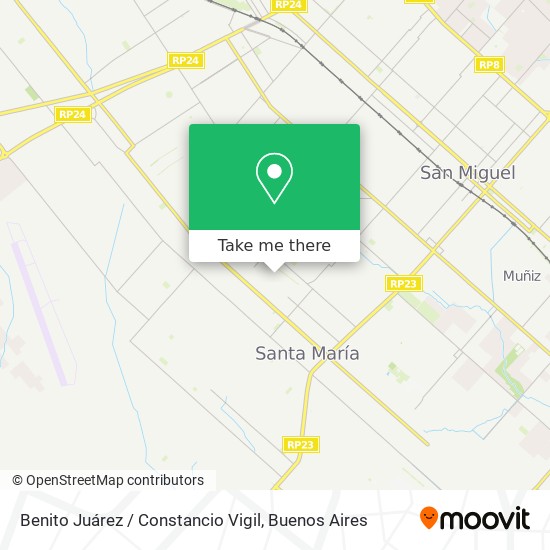 Benito Juárez / Constancio Vigil map