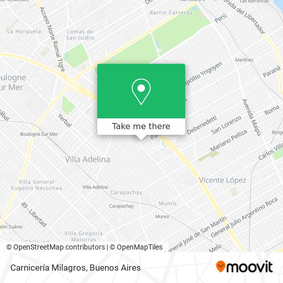Carnicería Milagros map