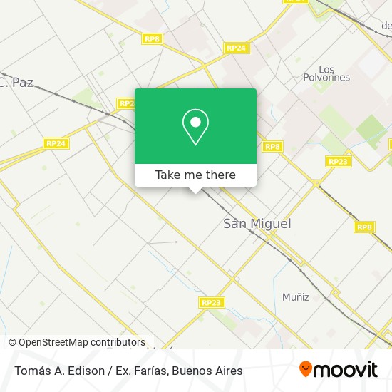 Tomás A. Edison / Ex. Farías map