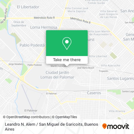 Mapa de Leandro N. Alem / San Miguel de Garicoits