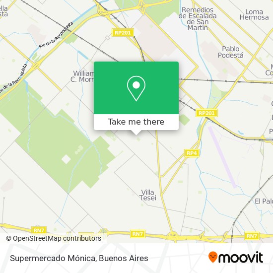 Supermercado Mónica map