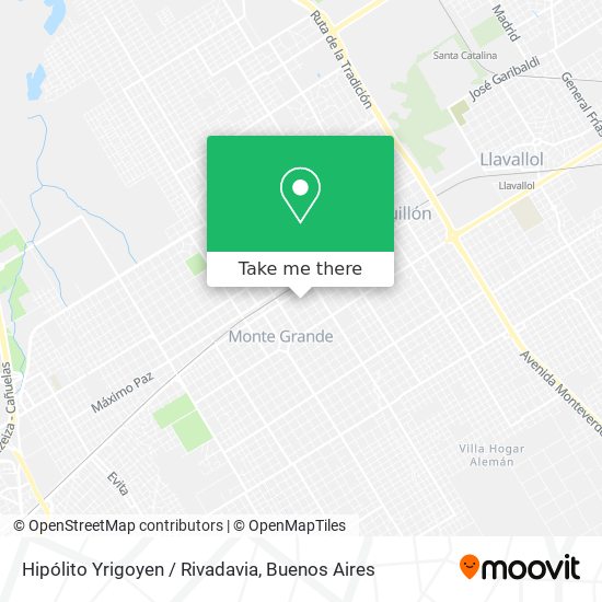 Hipólito Yrigoyen / Rivadavia map