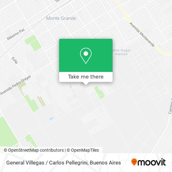 General Villegas / Carlos Pellegrini map