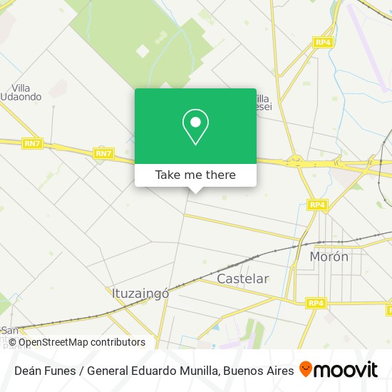 Mapa de Deán Funes / General Eduardo Munilla