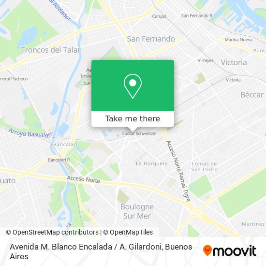 Avenida M. Blanco Encalada / A. Gilardoni map