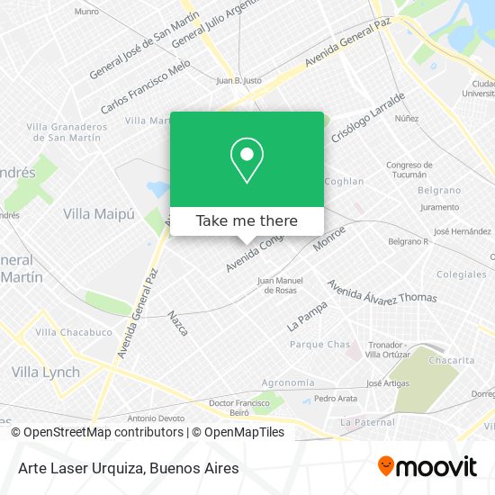 Arte Laser Urquiza map