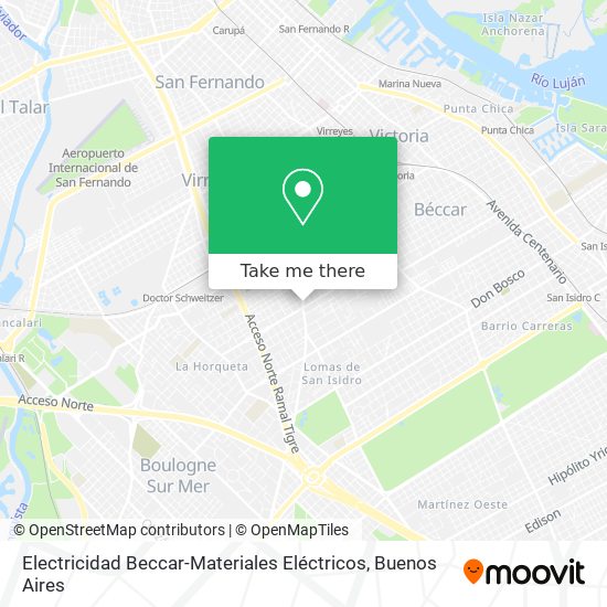 Electricidad Beccar-Materiales Eléctricos map