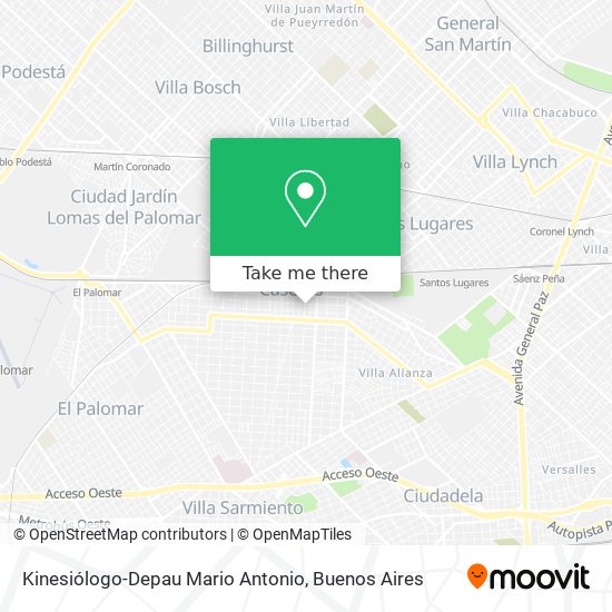 Kinesiólogo-Depau Mario Antonio map