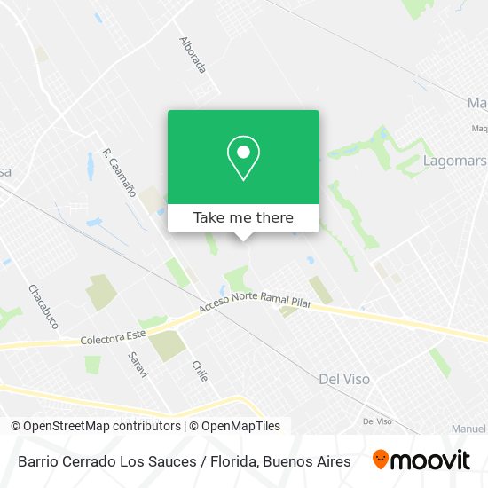 Barrio Cerrado Los Sauces / Florida map