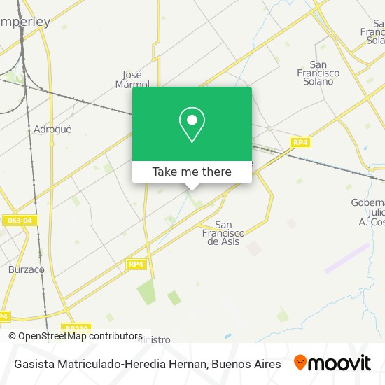 Gasista Matriculado-Heredia Hernan map