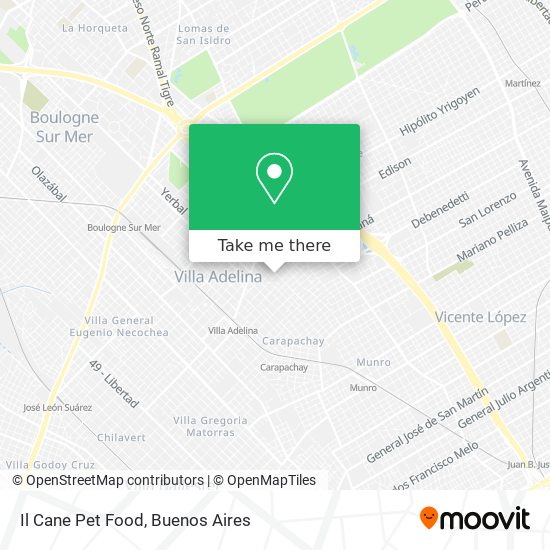 Il Cane Pet Food map