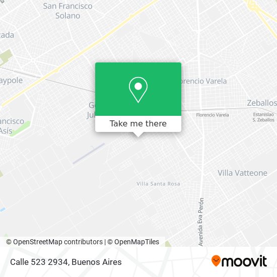 Mapa de Calle 523 2934