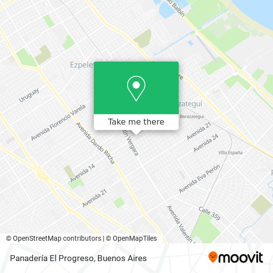 Mapa de Panadería El Progreso