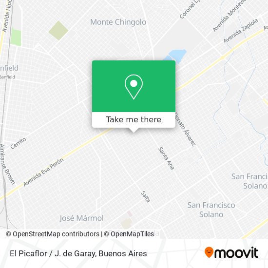 El Picaflor / J. de Garay map