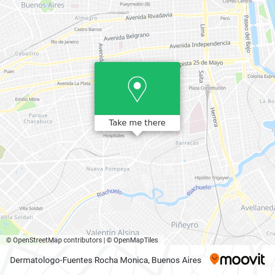 Mapa de Dermatologo-Fuentes Rocha Monica