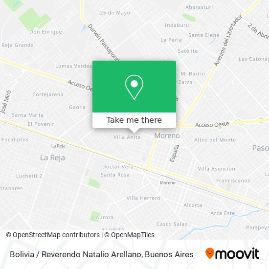Bolivia / Reverendo Natalio Arellano map